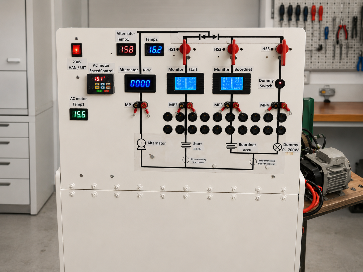 Werkende Boordnet-simulator voor demonstraties en metingen tijdens de workshop